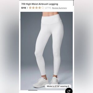 Alo 7/8 High-Waist Airbrush Legging - Size S